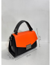 Women's Shoulder Bag Black - Orange