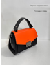 Women's Shoulder Bag Black - Orange