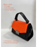 Women's Shoulder Bag Black - Orange