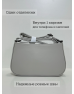 Կանացի պայուսակ ուսադիրով գրությունով Մոխրագույն